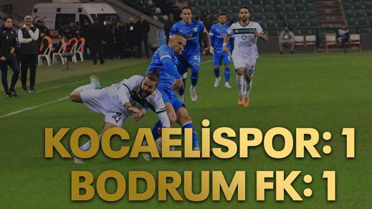 Kocaelispor: 1 Bodrum FK: 1